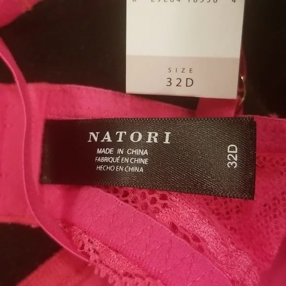 💕NATORI💕 Feathers Underwire Contour Bra ~ Raspberry Crush 32D NWT